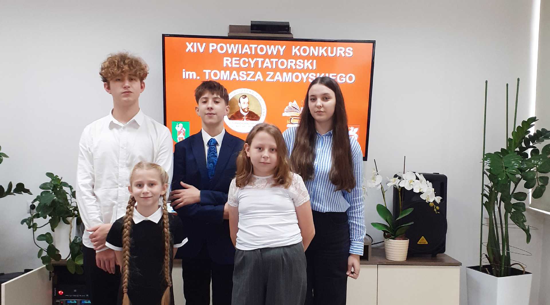 Sukcesy na  XIV Powiatowym Konkursie Recytatorskim im. Tomasza Zamoyskiego